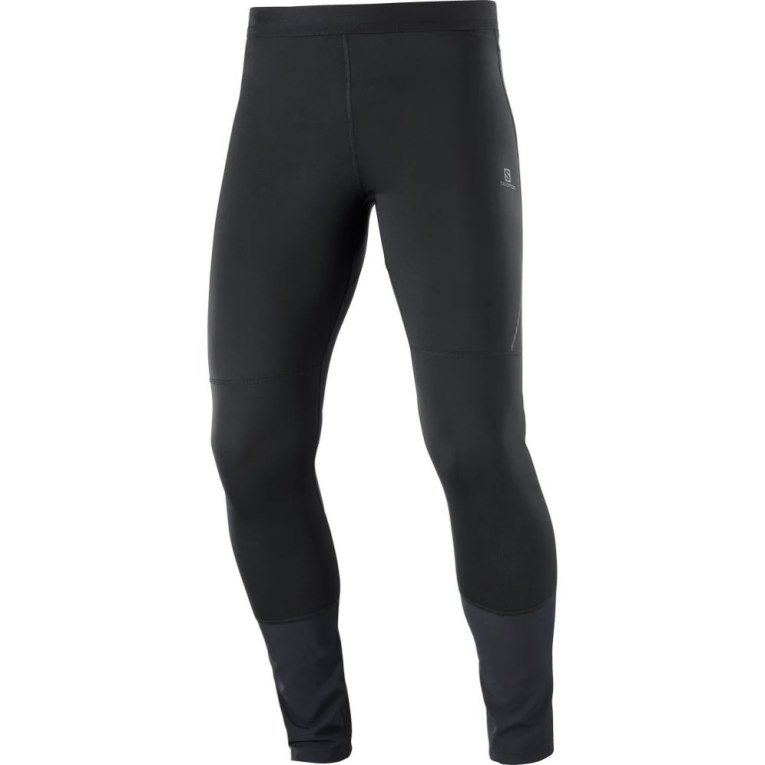 Black Salomon Cross Men's Running Tights | IE BX5290